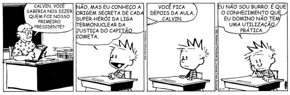 Calvin e seu conhecimento sobre presidentes