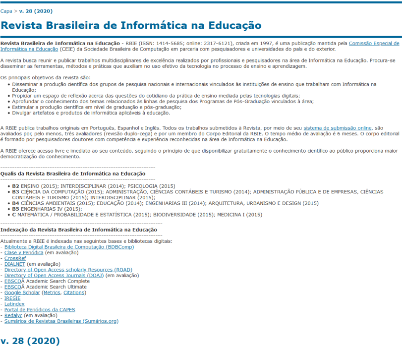 Revista Brasileira de Informática na Educação