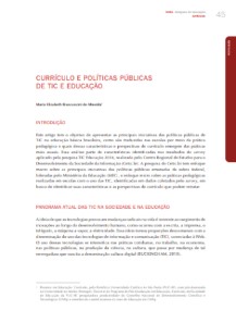 Currículo e Políticas Públicas de TIC e Educação